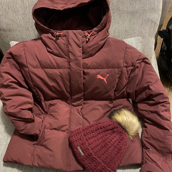 Warm Winter’s coat burgandy - Picture 2 of 5